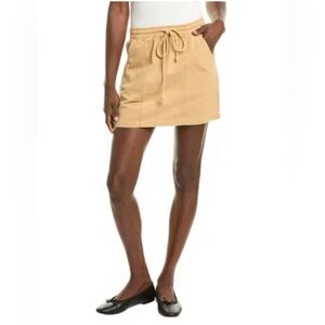Sage The Label Women’s Tan Drawstring Mini Skirt / Size XS / Brand NWT / Cotton